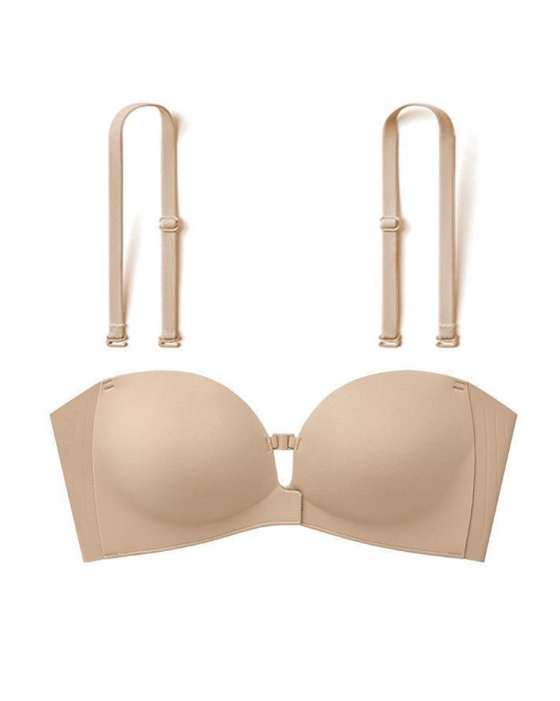 Soutiador push-up sense tirants amb doble tancament frontal