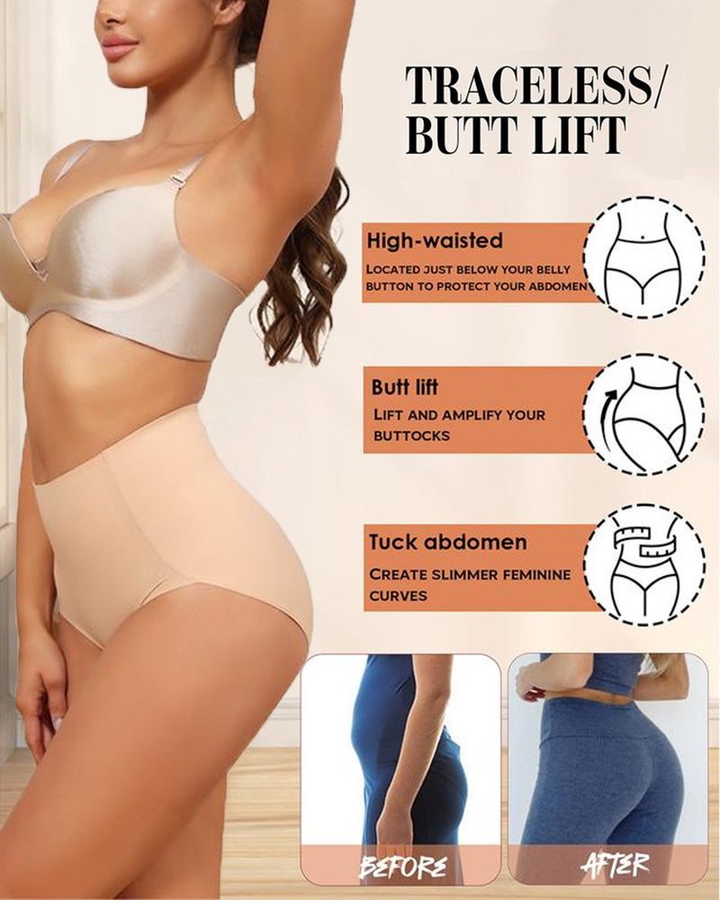 Braguita moldeadora de cintura alta sin costuras, transpirable y cómoda