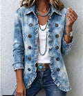 Ginevra | Chaqueta bohemia botánica vintage degradada con volantes