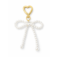 PEARL BOW | Bijou de sac élégant aspect doré