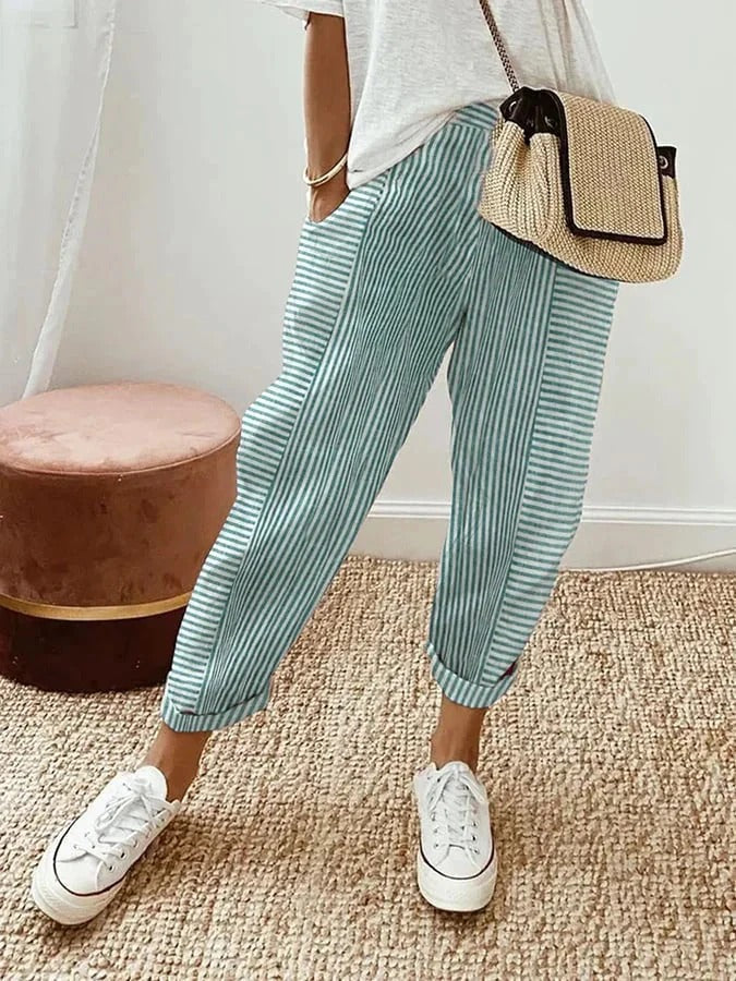 Pantalon rayé sans effort