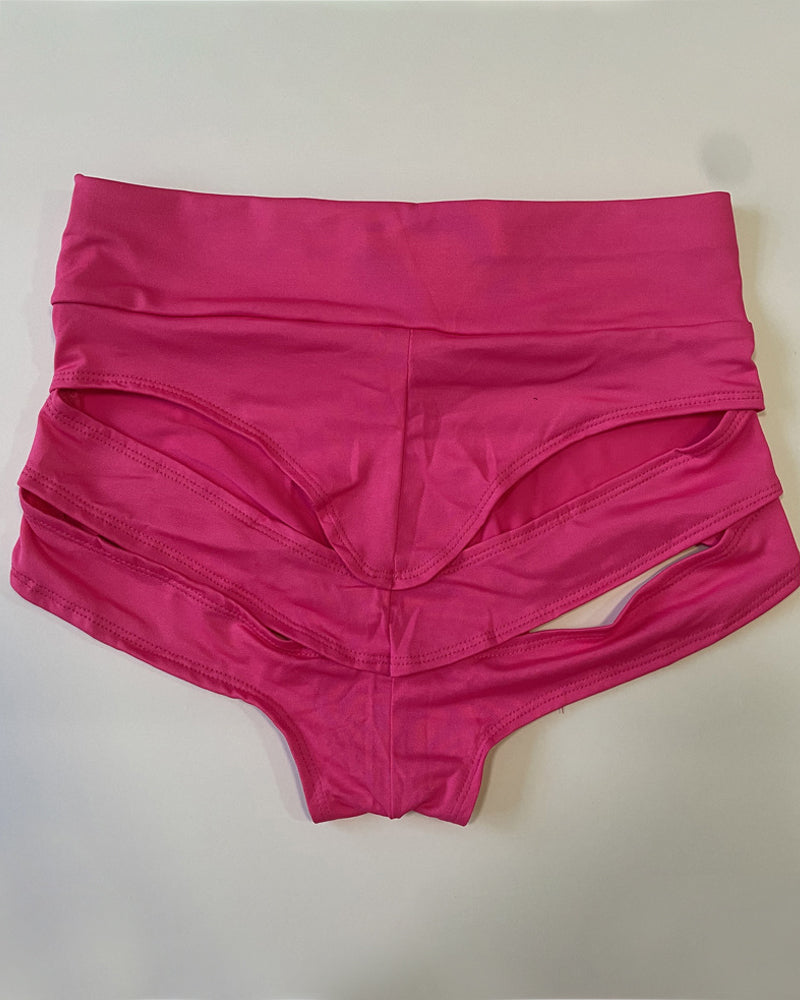 Braguita sexy de cintura alta sin costuras, calada y elástica
