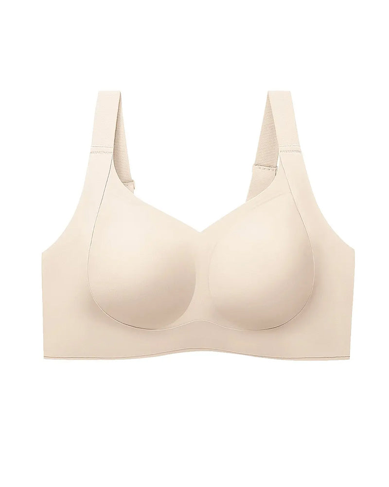 Sujetador push-up de gel con cobertura sin aros, tirantes de doble grosor