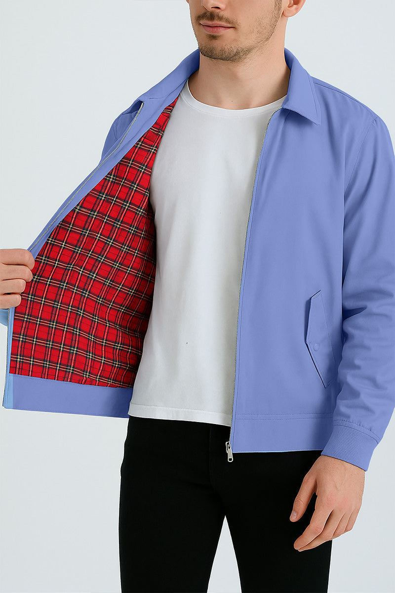 Veste Harrington classique pour homme à doublure tartan