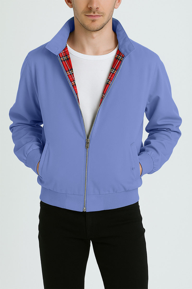 Veste Harrington classique pour homme à doublure tartan