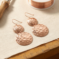 Boucles d'oreilles Solstice en cuivre