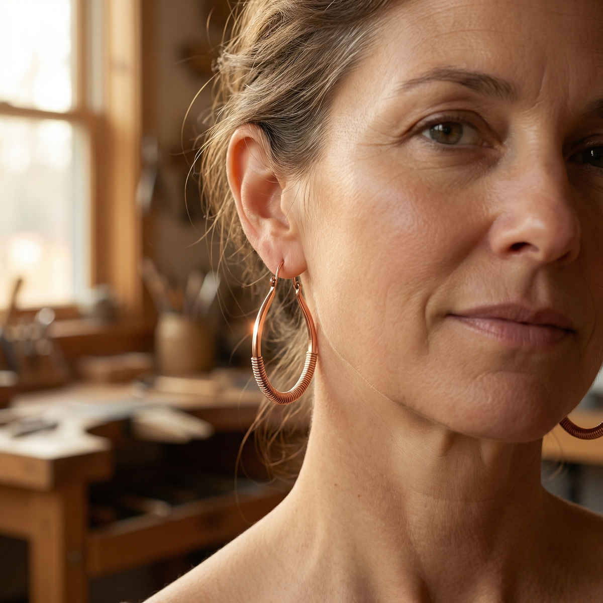 Boucles d'oreilles en cuivre