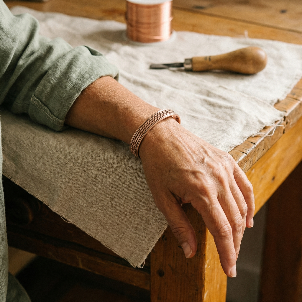 Bracciale in rame Onda