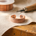 Bague en cuivre avec cristal central