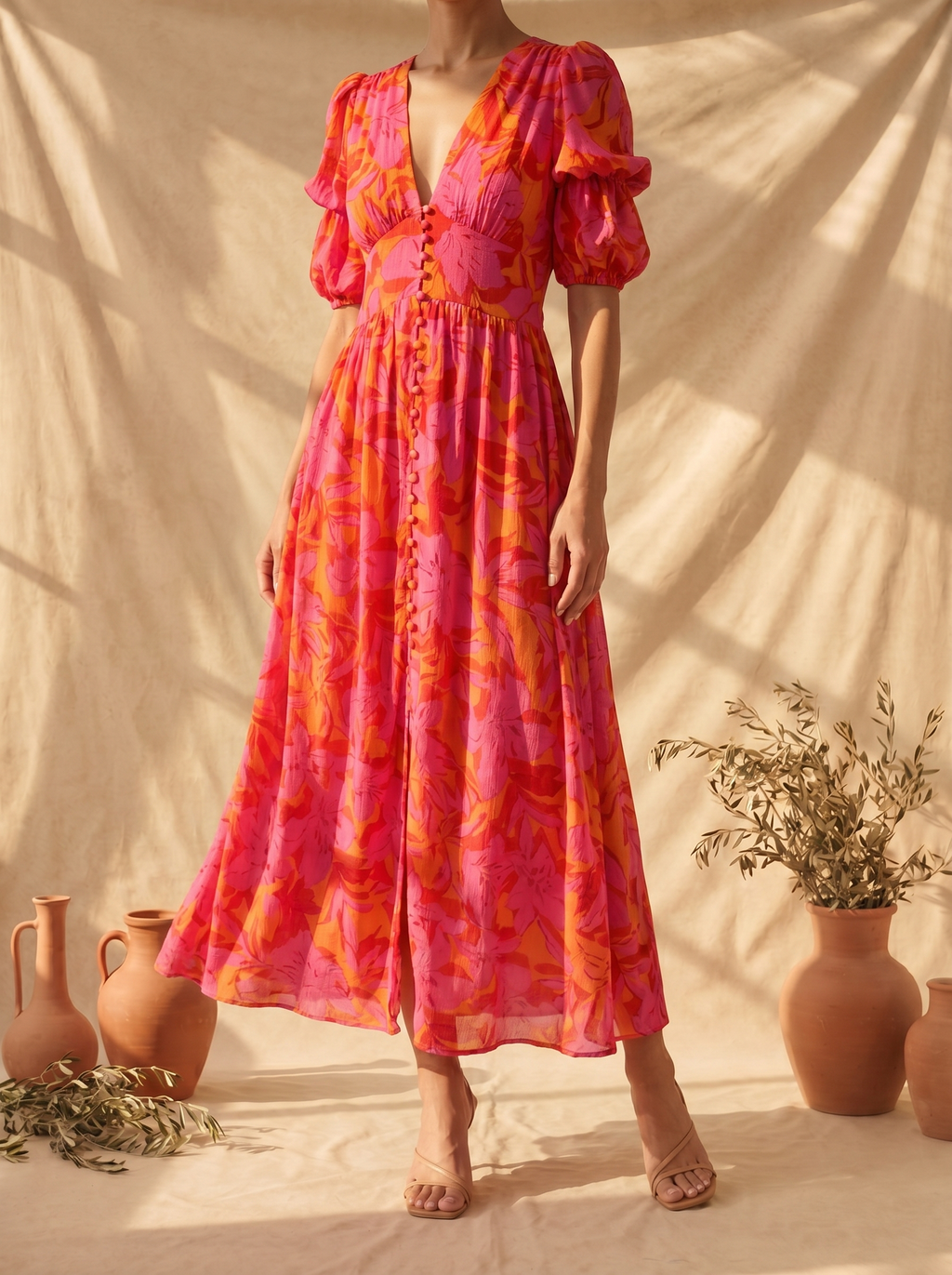 Robe longue éclat solaire