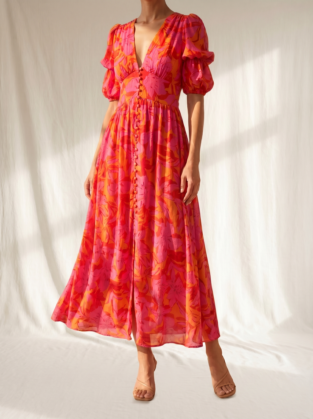 Robe longue éclat solaire