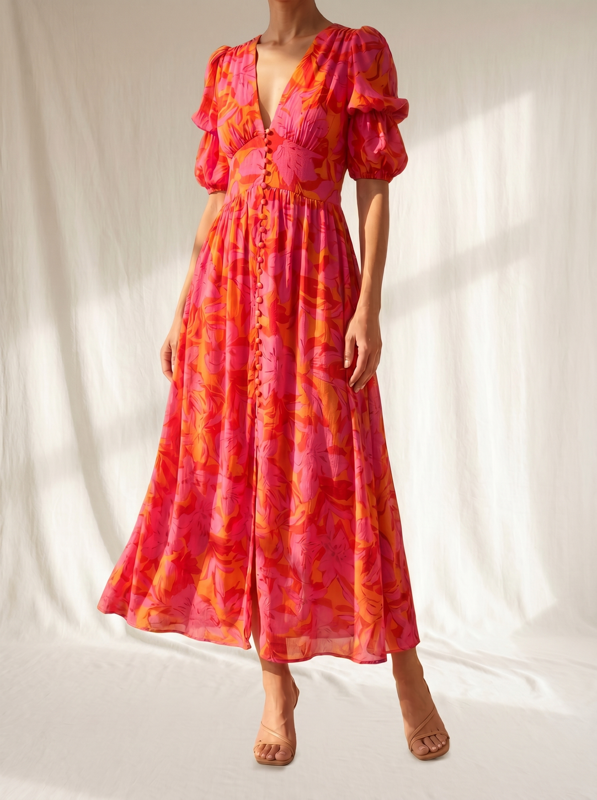 Robe longue éclat solaire