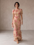 Vestit llarg floral de gasa