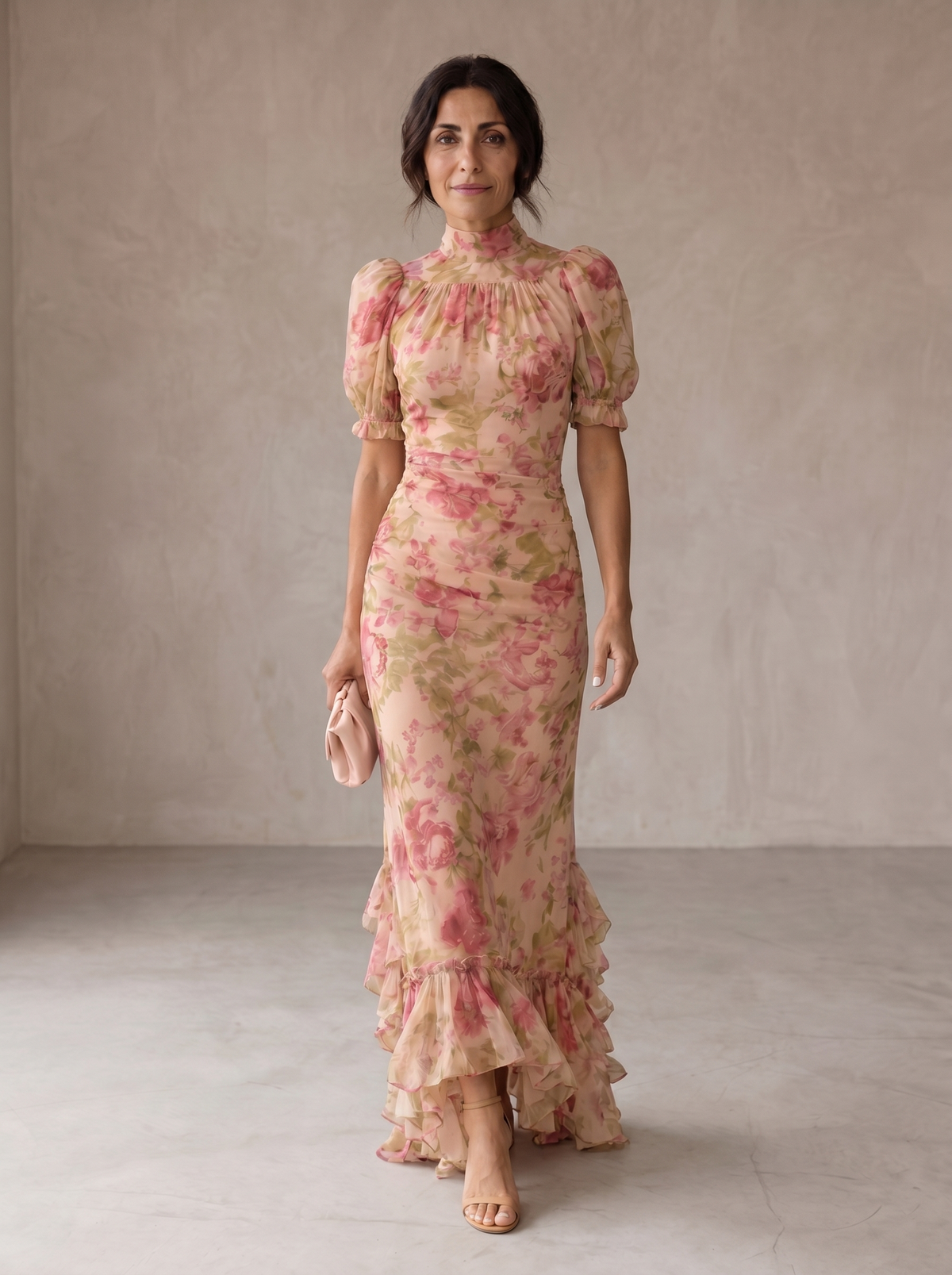 Vestit llarg floral de gasa