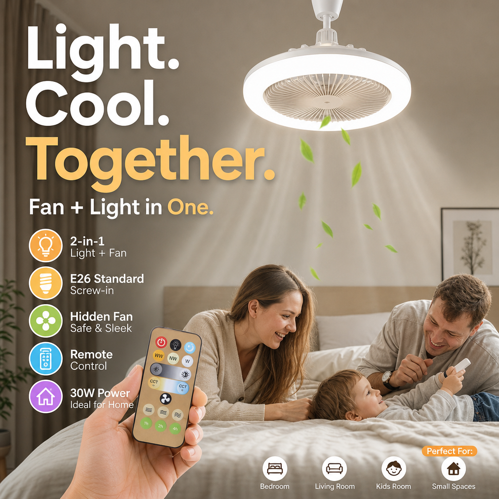 Ventall de sostre LED amb telecomandament
