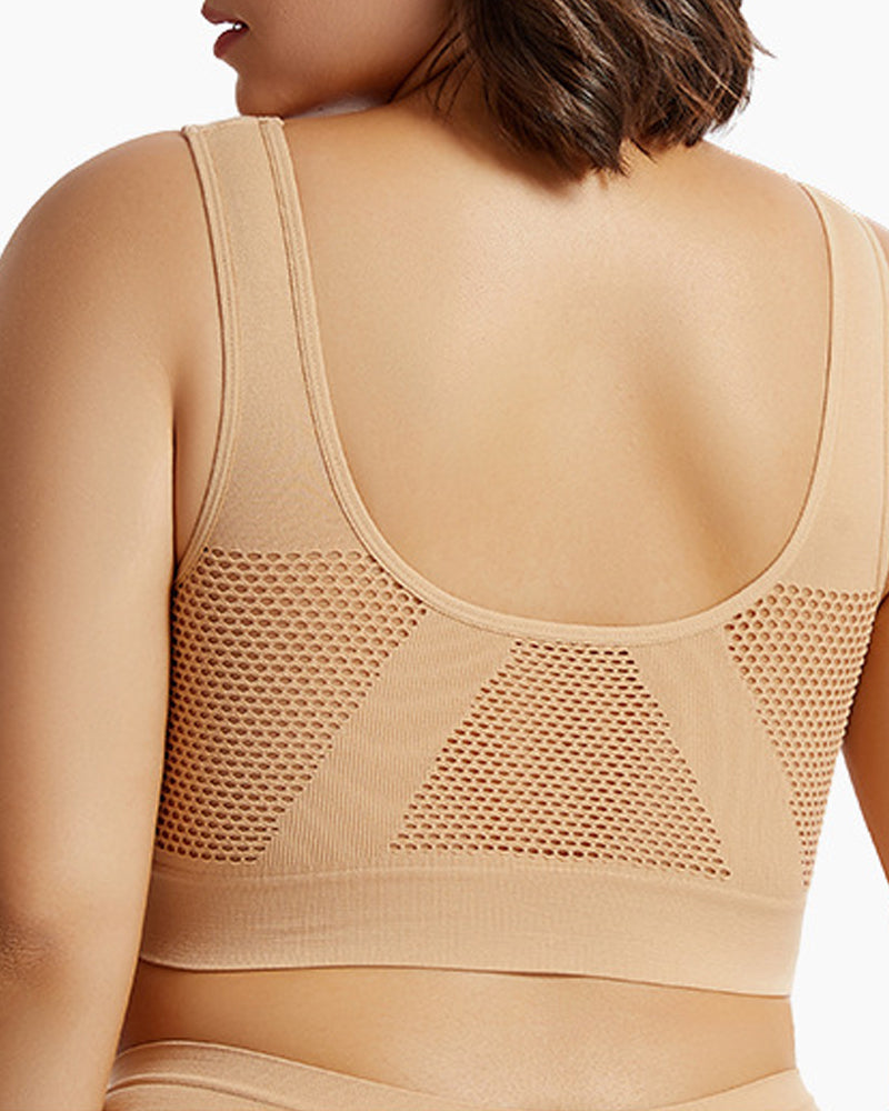 Reggiseno sportivo senza cuciture con imbottitura rimovibile
