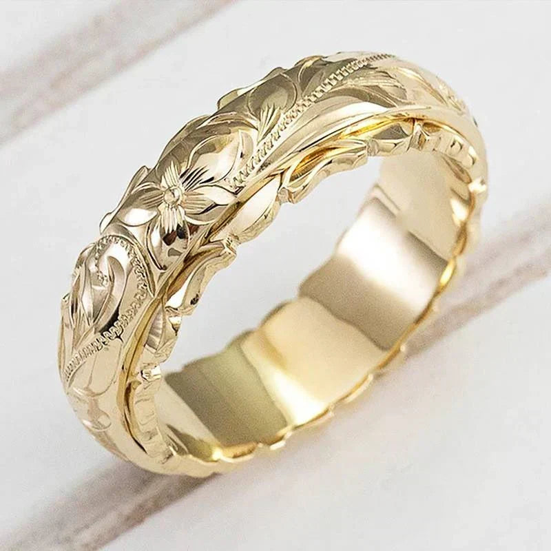 Bague fleur en or ancien