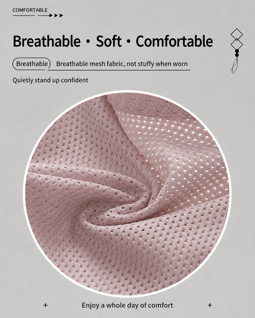 Set di 3 reggiseni in jacquard senza ferretto con chiusura frontale