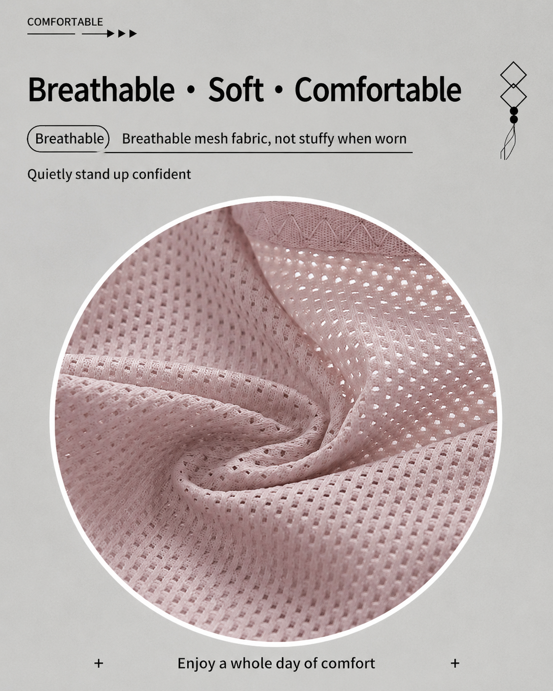 Set di 3 reggiseni in jacquard senza ferretto con chiusura frontale