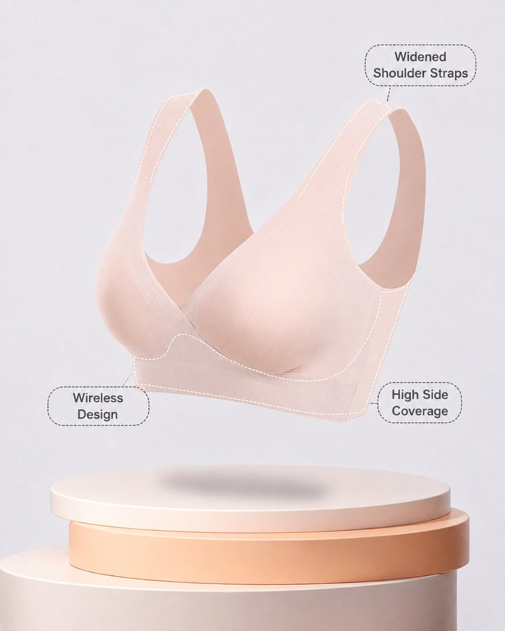 Reggiseno da allattamento incrociato con scollo a V, senza cuciture né ferretti