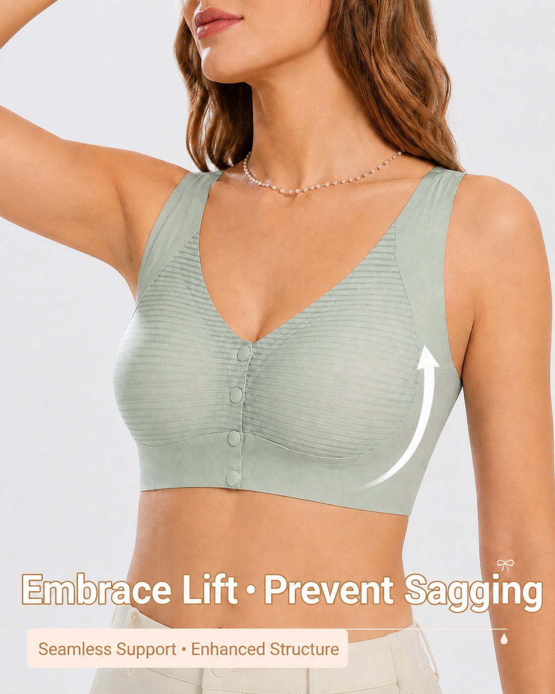 Sostenidor vest Push-Up sense costures amb tancament frontal de talla gran