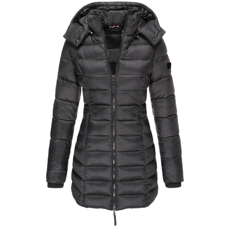 Parka llarga amb caputxa