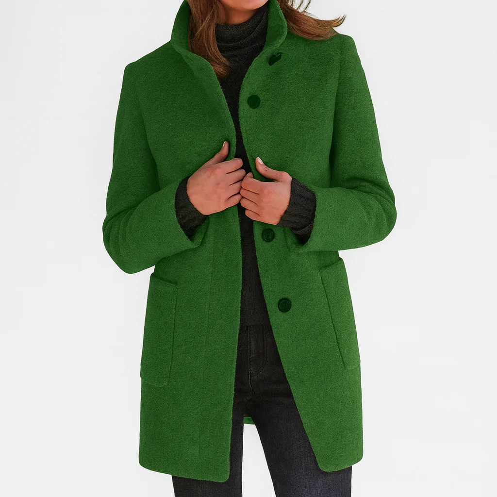 Manteau en laine coupe midi