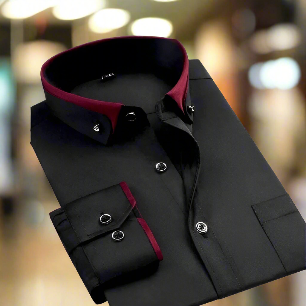 Chemise classique ajustée à manches longues