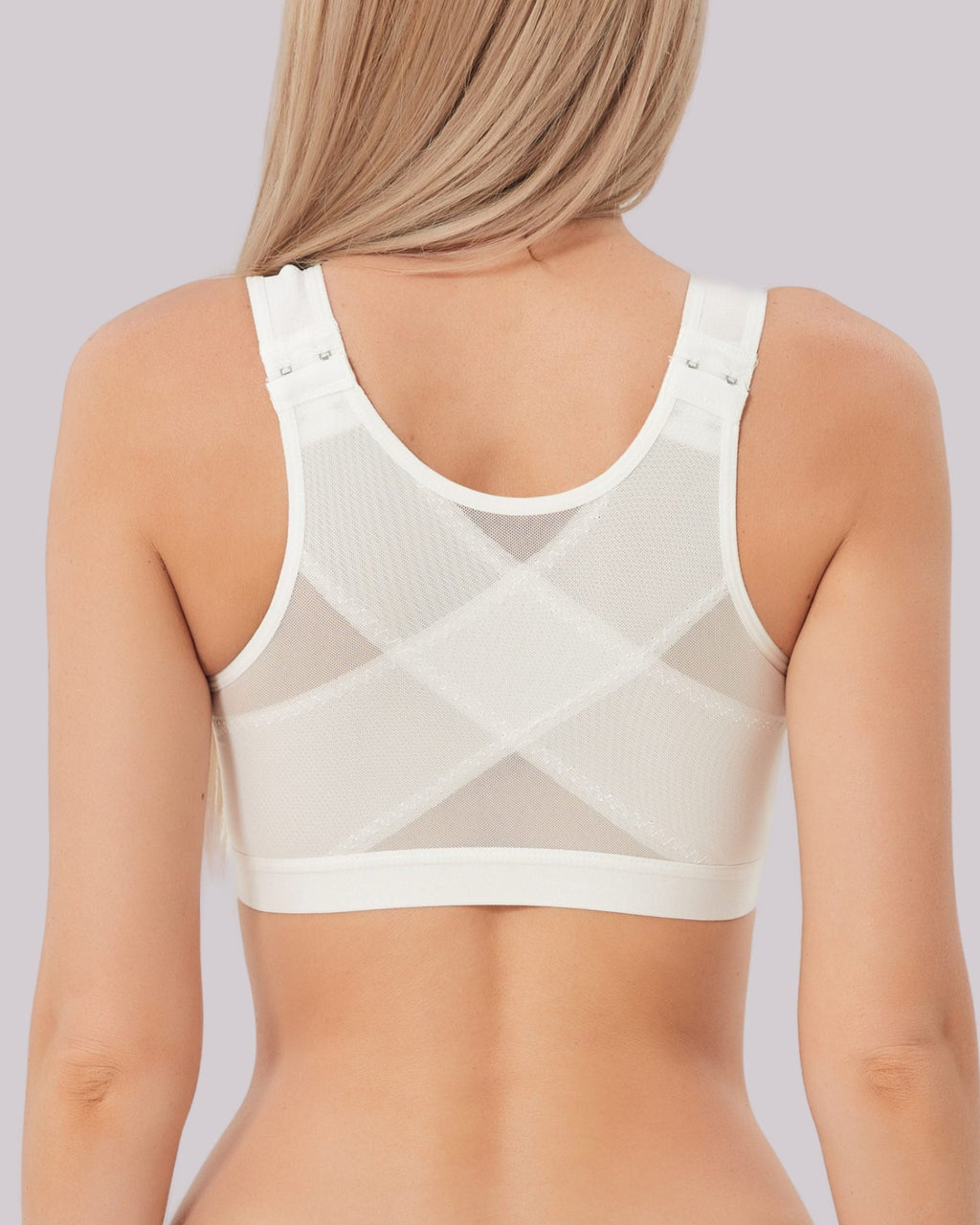 Reggiseno sollevante anti-slogamento con chiusura frontale