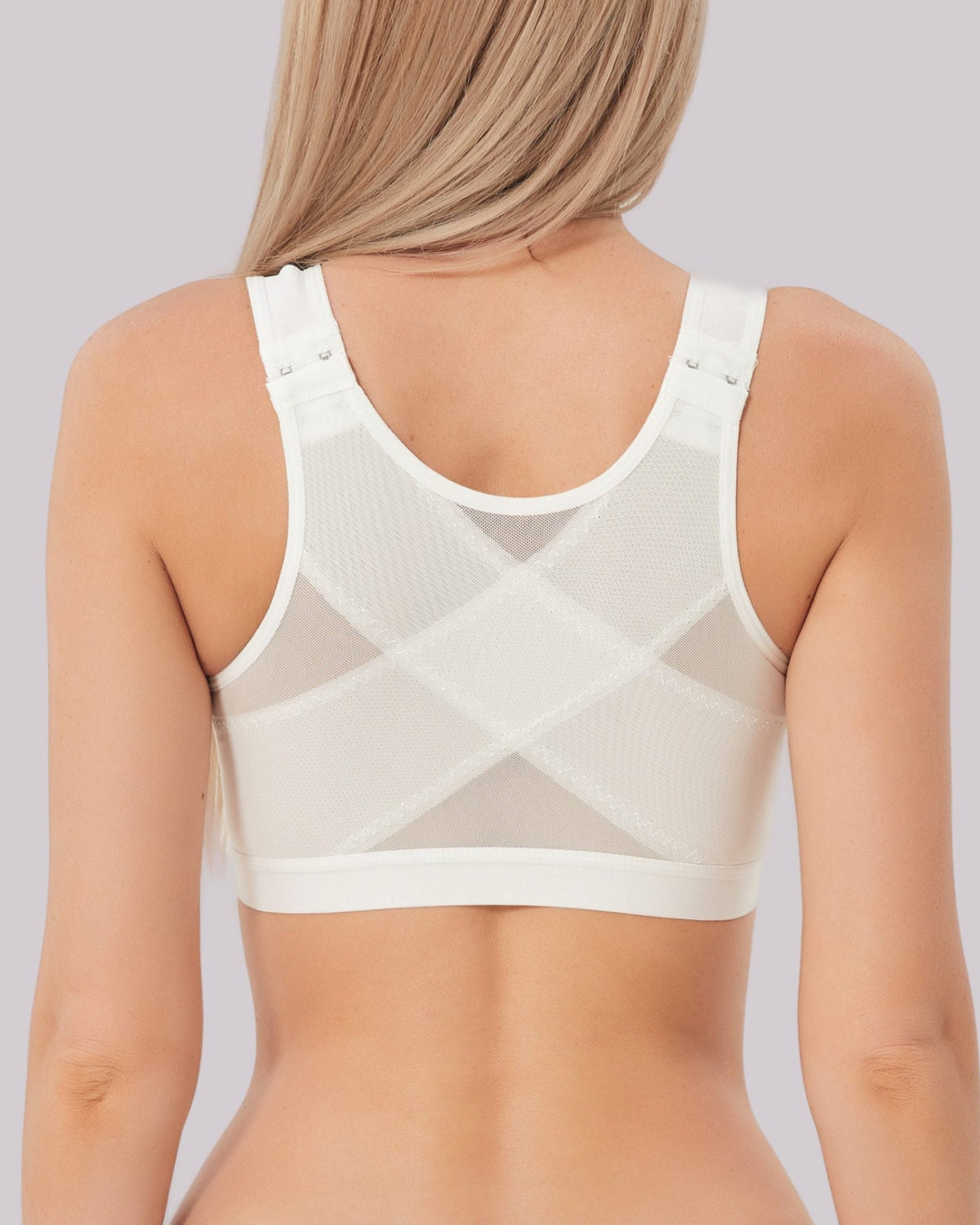 Reggiseno sollevante anti-slogamento con chiusura frontale