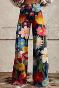 Pantalones boho vintage estampados de primavera