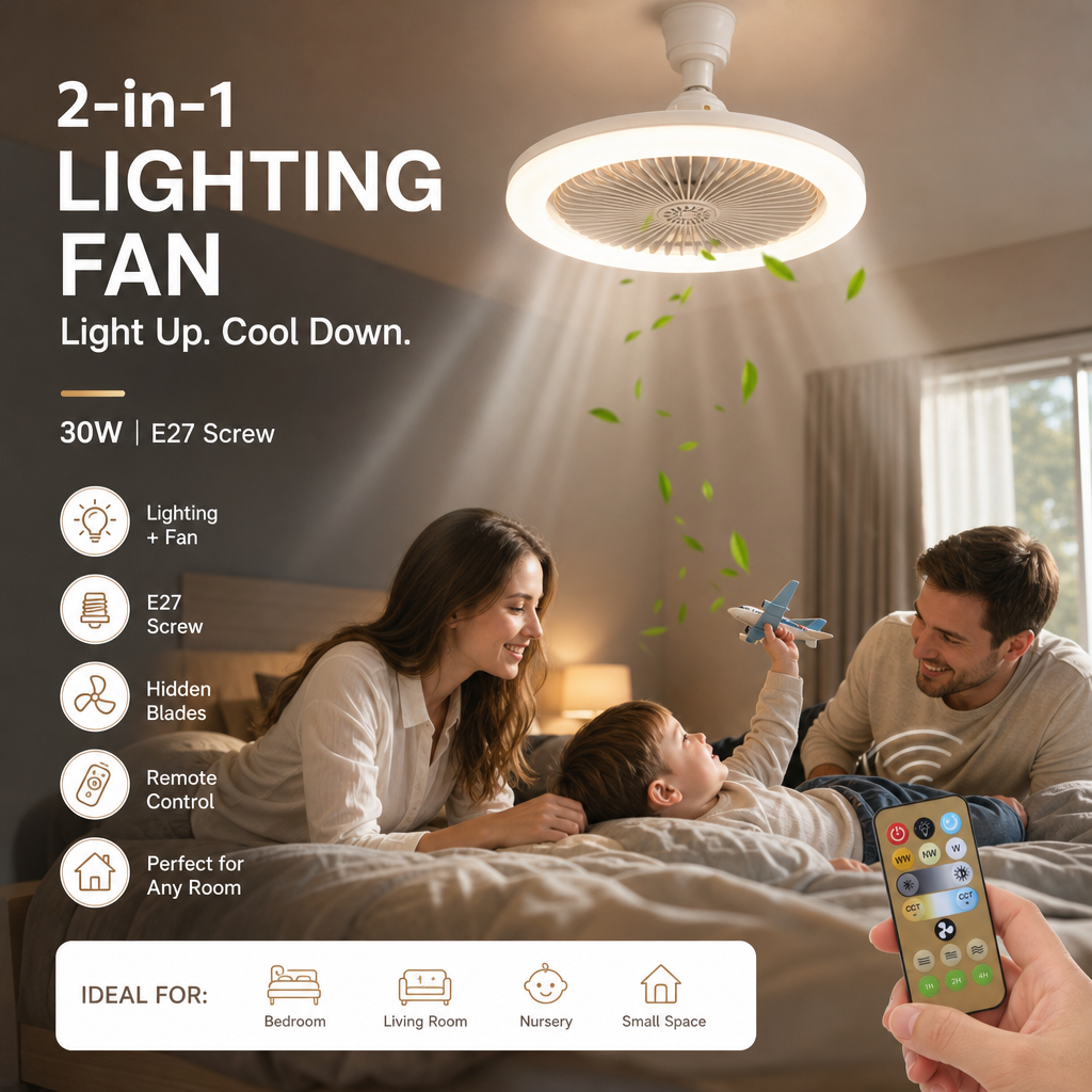 Ventall de sostre LED amb telecomandament