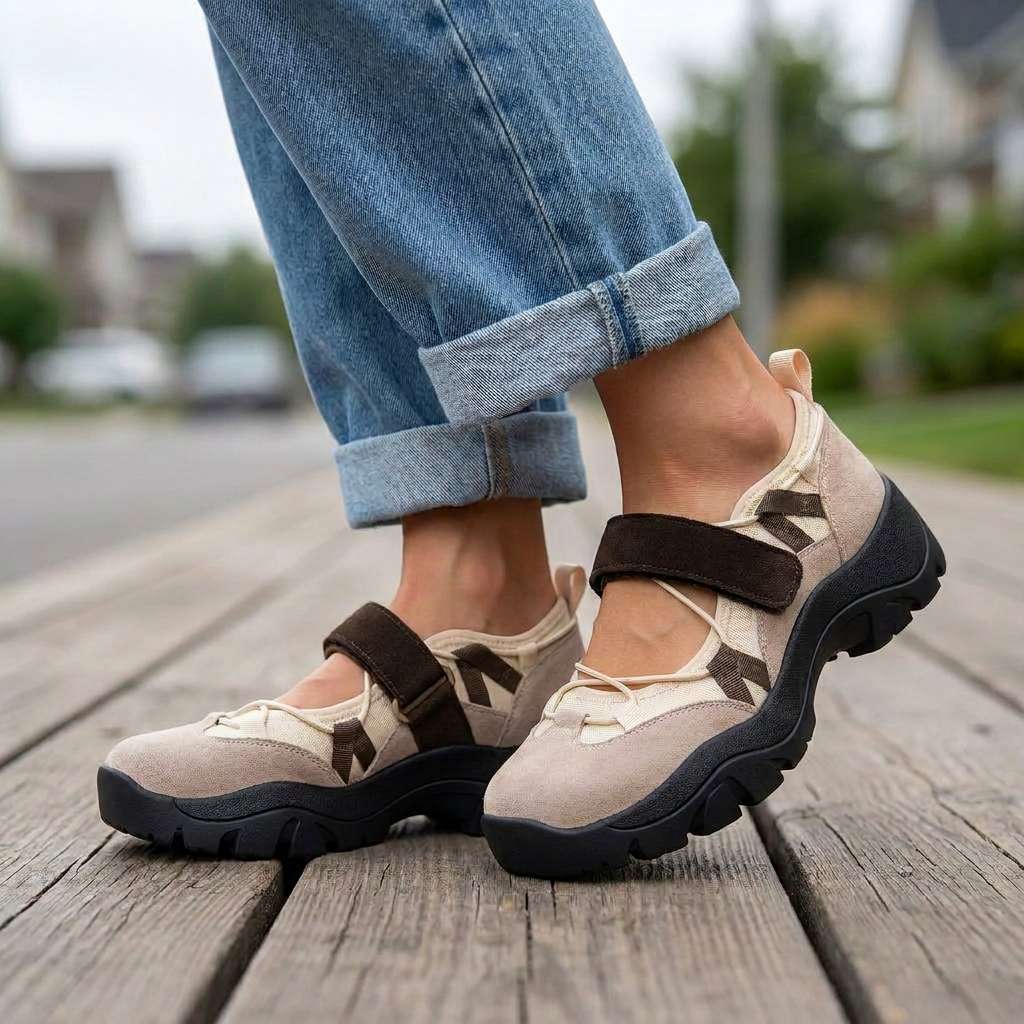 Zapatillas de confort con suela elevada