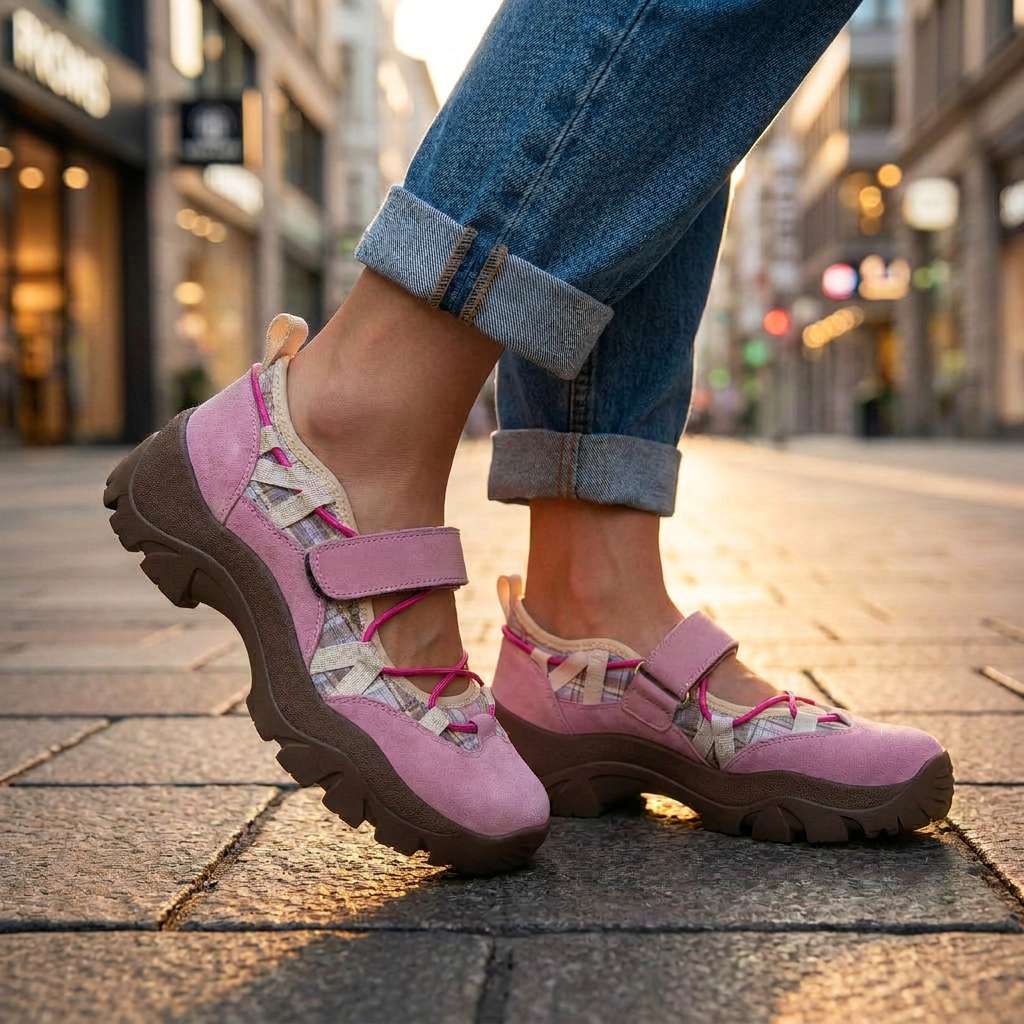 Zapatillas de confort con suela elevada