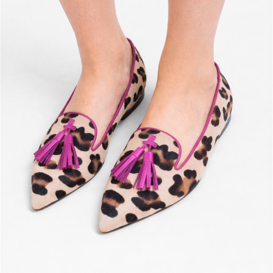 Mocasines clásicos de leopardo