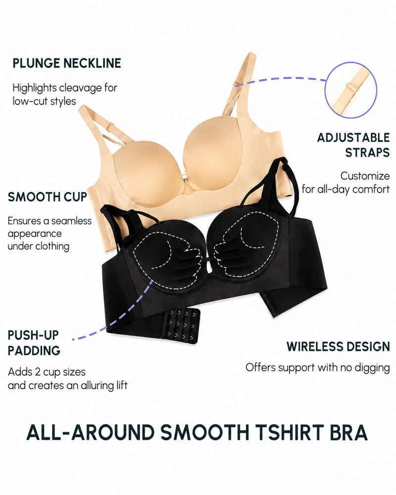 Soutiador de samarreta push-up encoixinat sense aros i sense costures