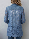 Blazer à dentelle florale