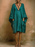 Robe oversize fluide au charme bohème naturel