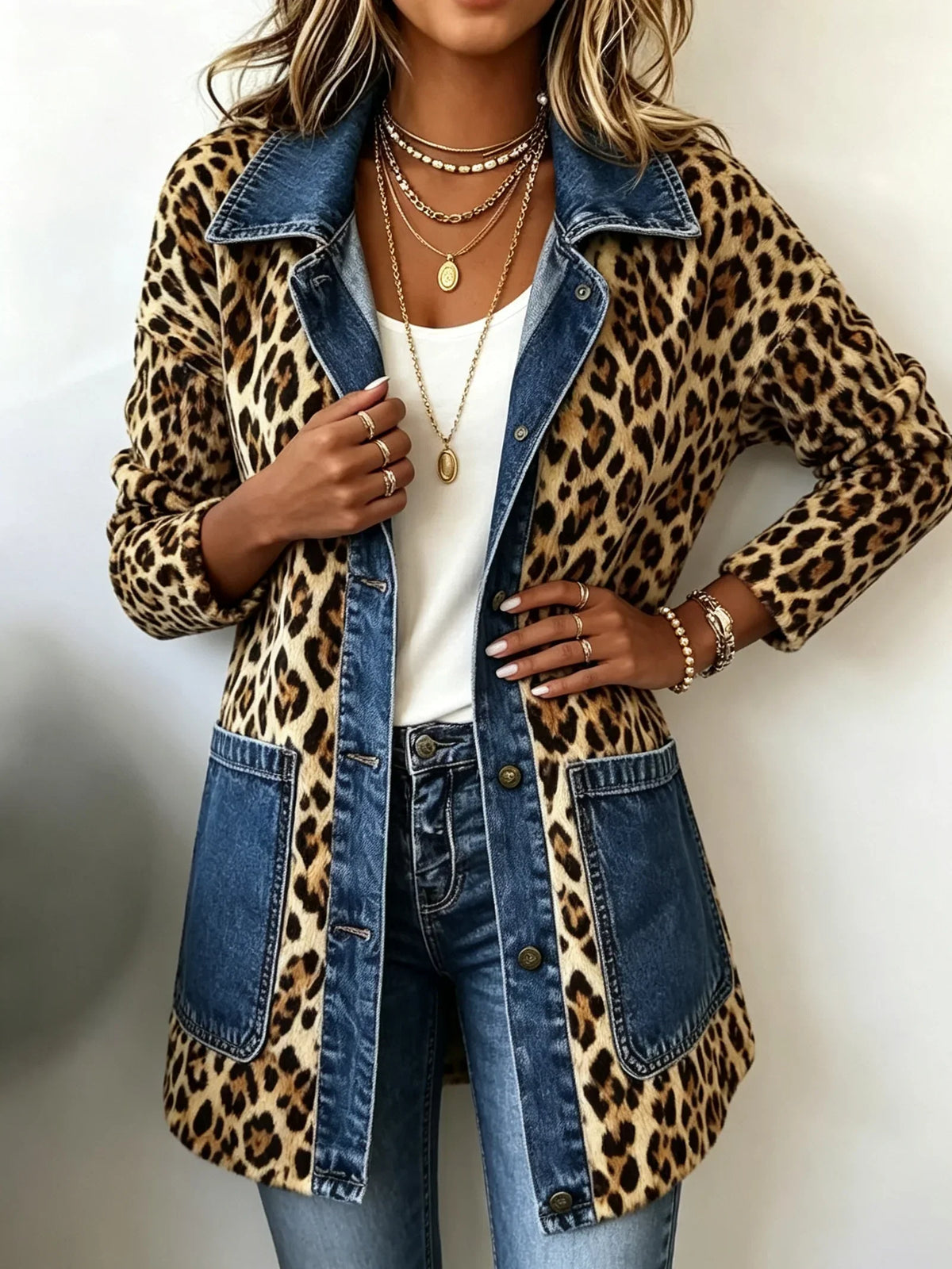 Branca llarga de lleopard amb texan