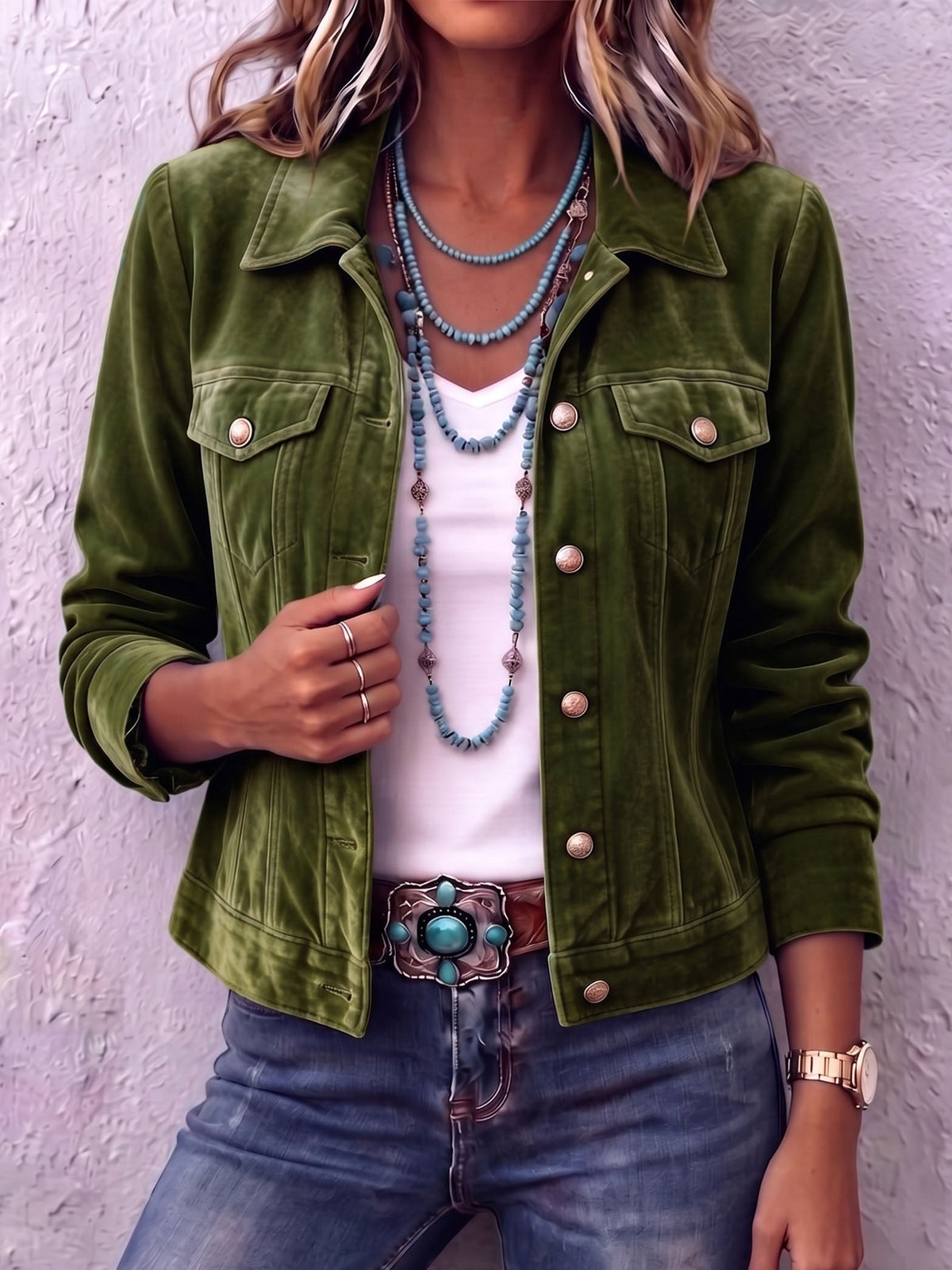 Branca de vellut vintage bohemi