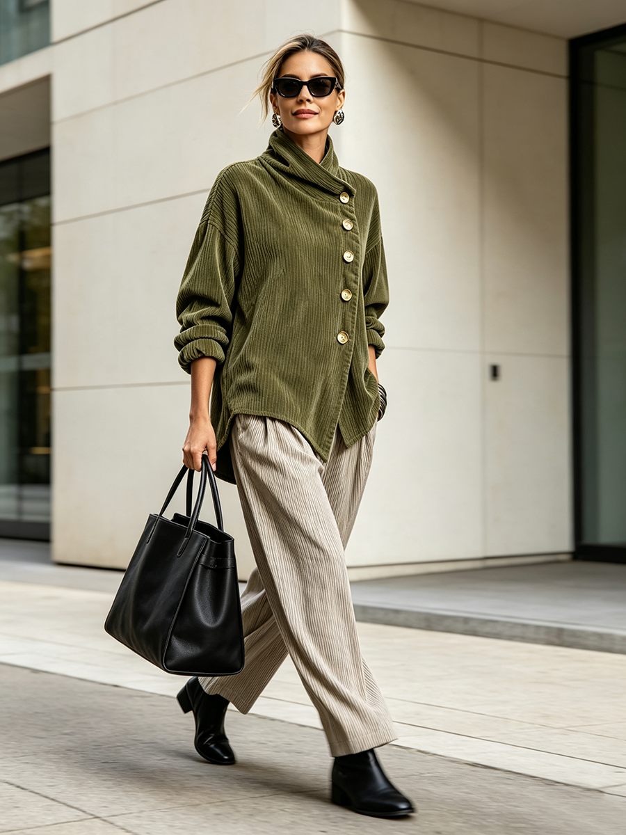 Capucine | Jersey de pana con cuello alto