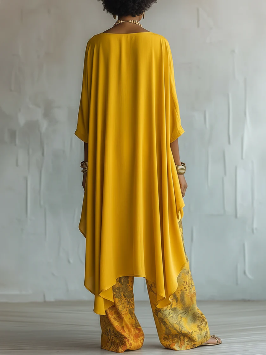 Completo boho con stampa floreale