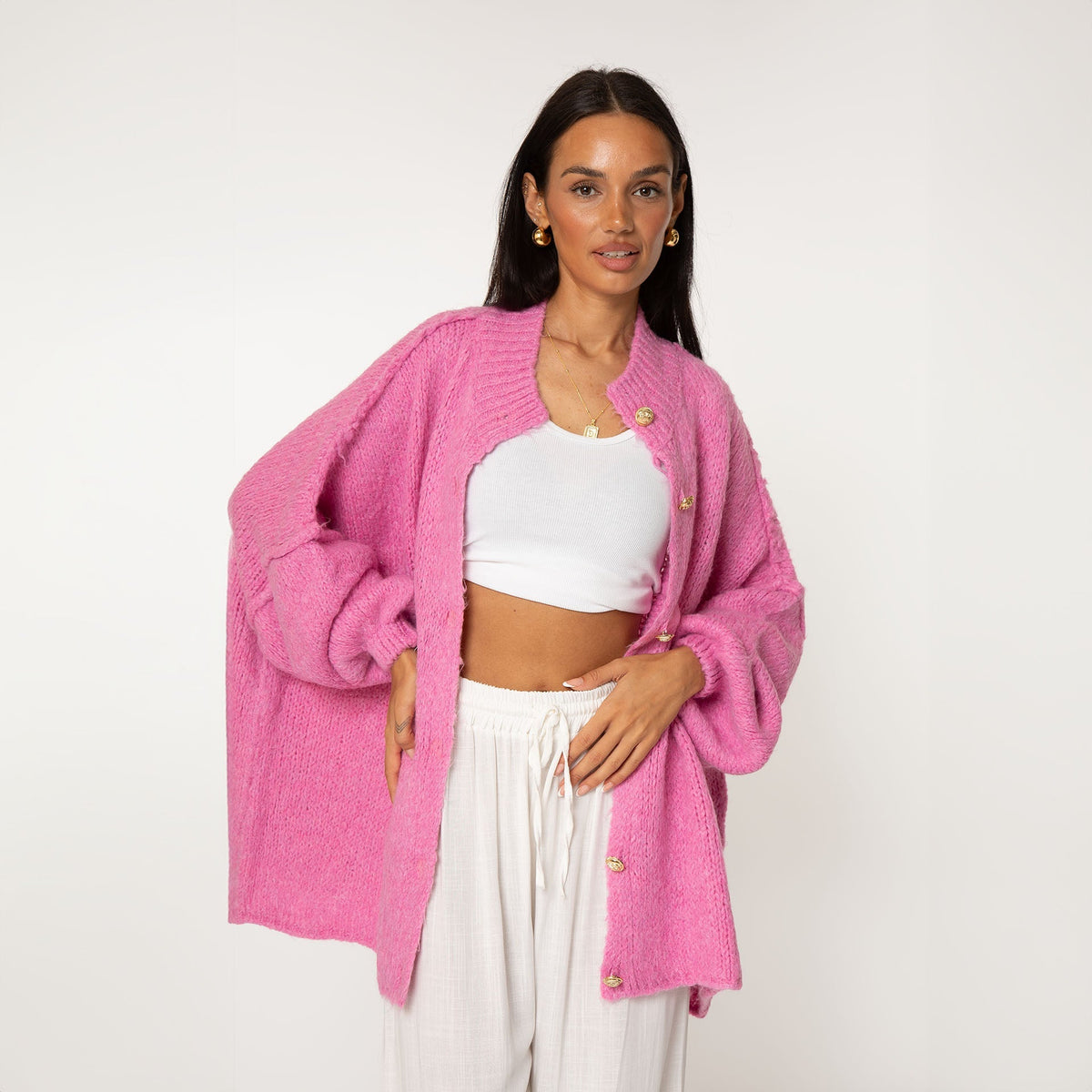 Cárdigan oversize "CozyGlam"