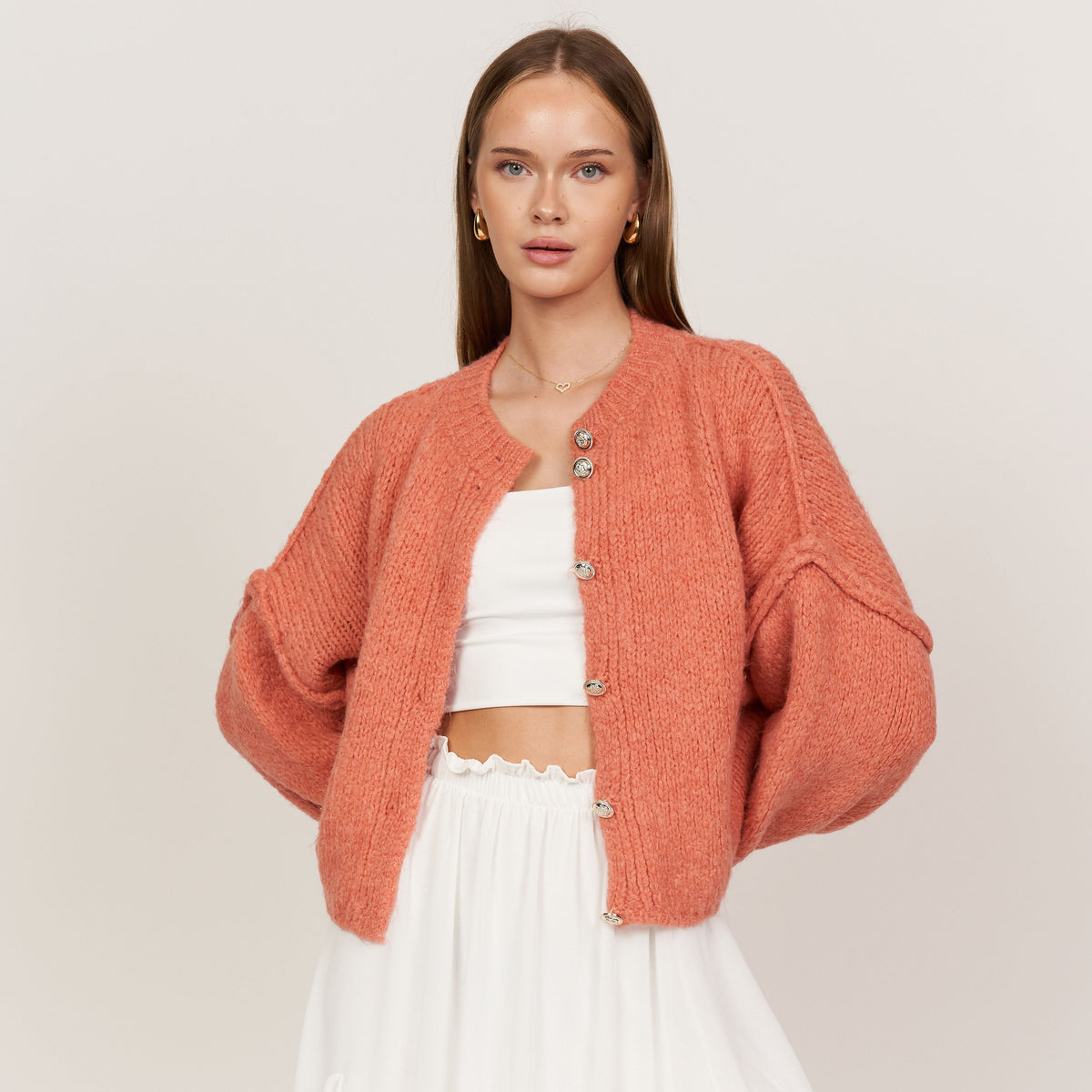 Cárdigan corto oversize