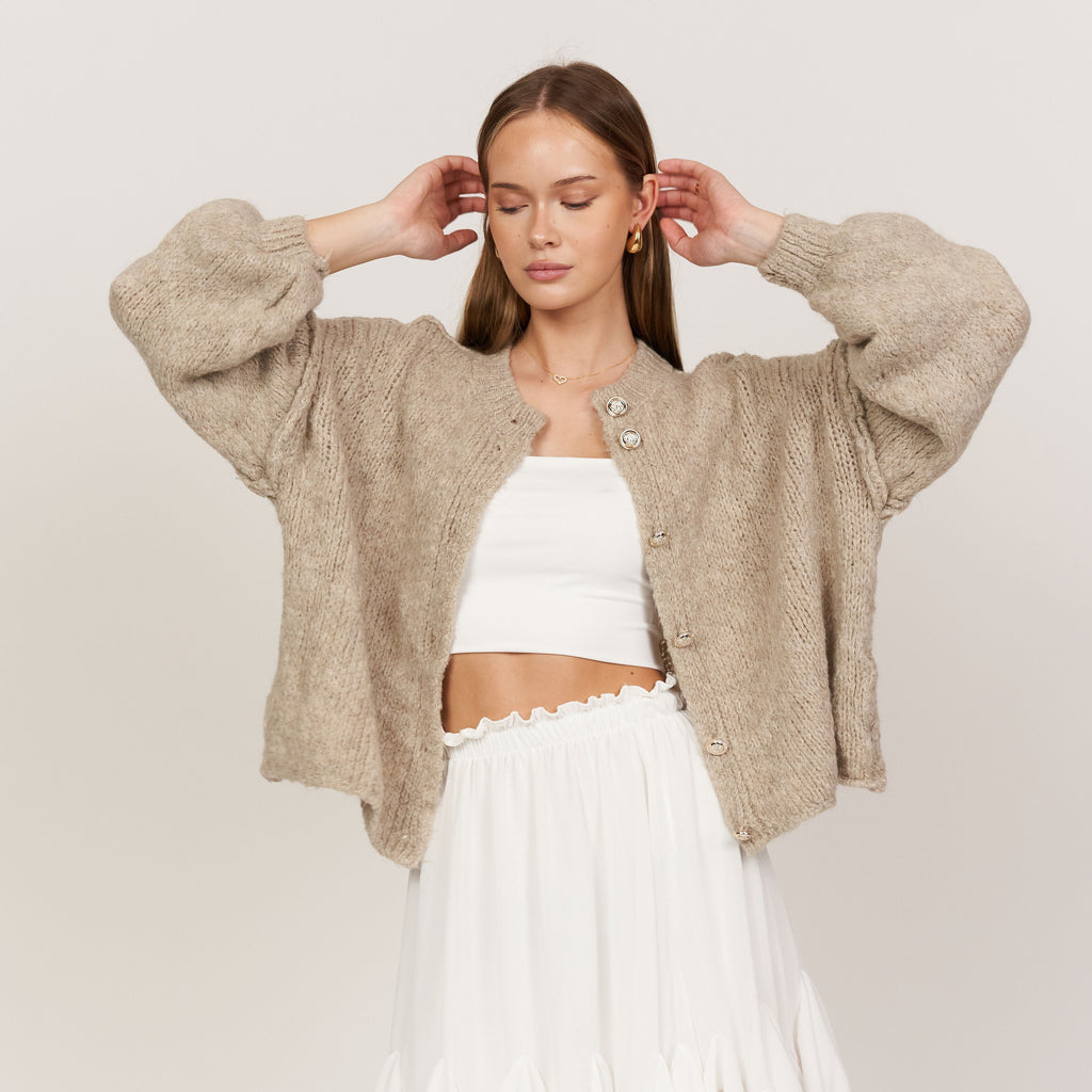 Càrdigan oversize llarg