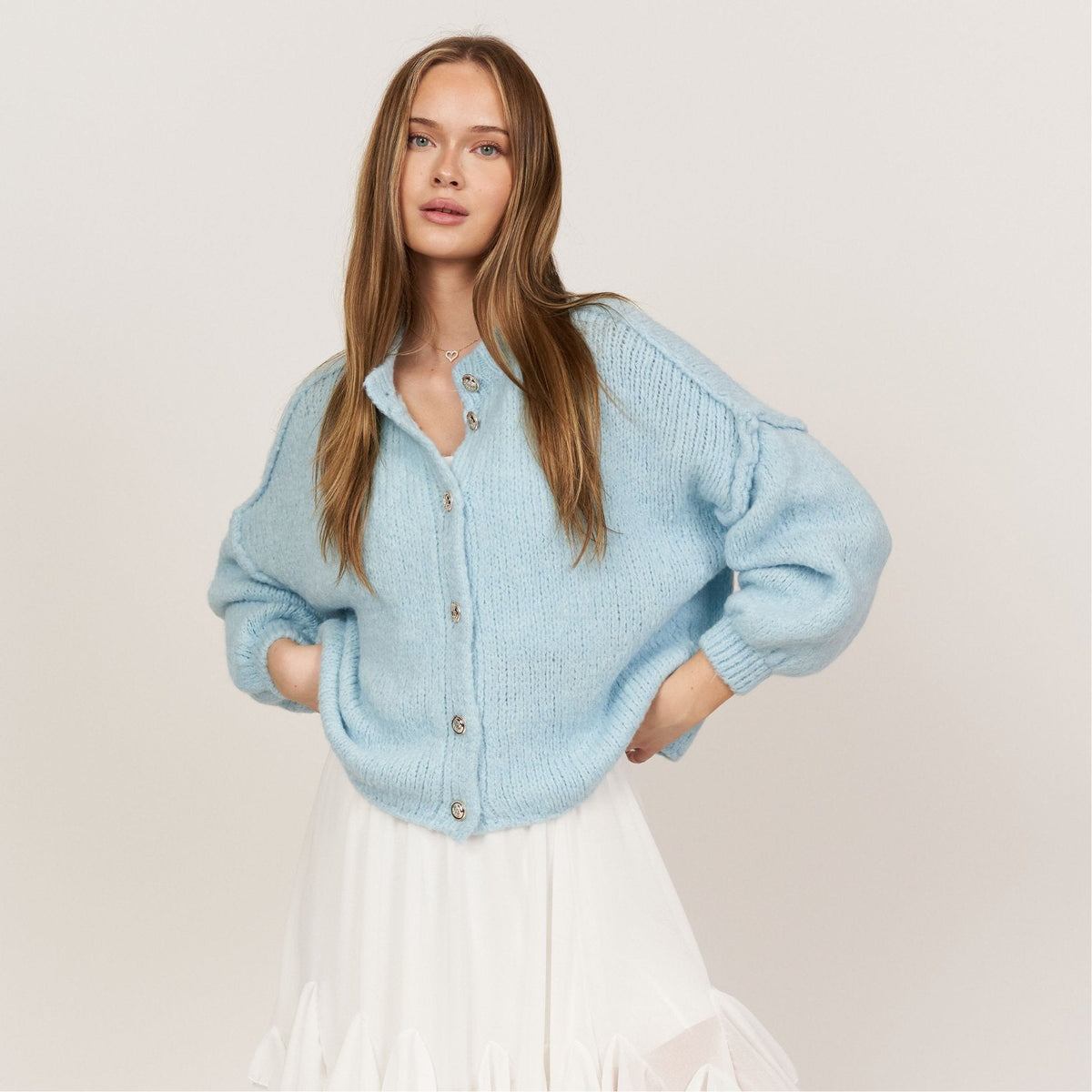 Cárdigan corto oversize