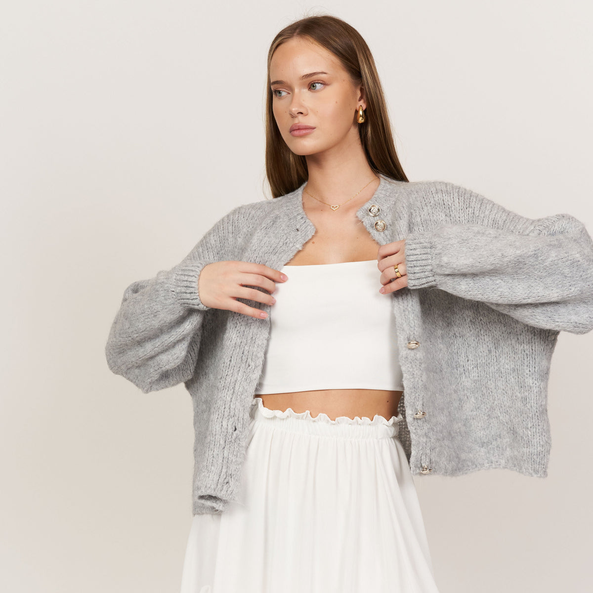 Cárdigan corto oversize