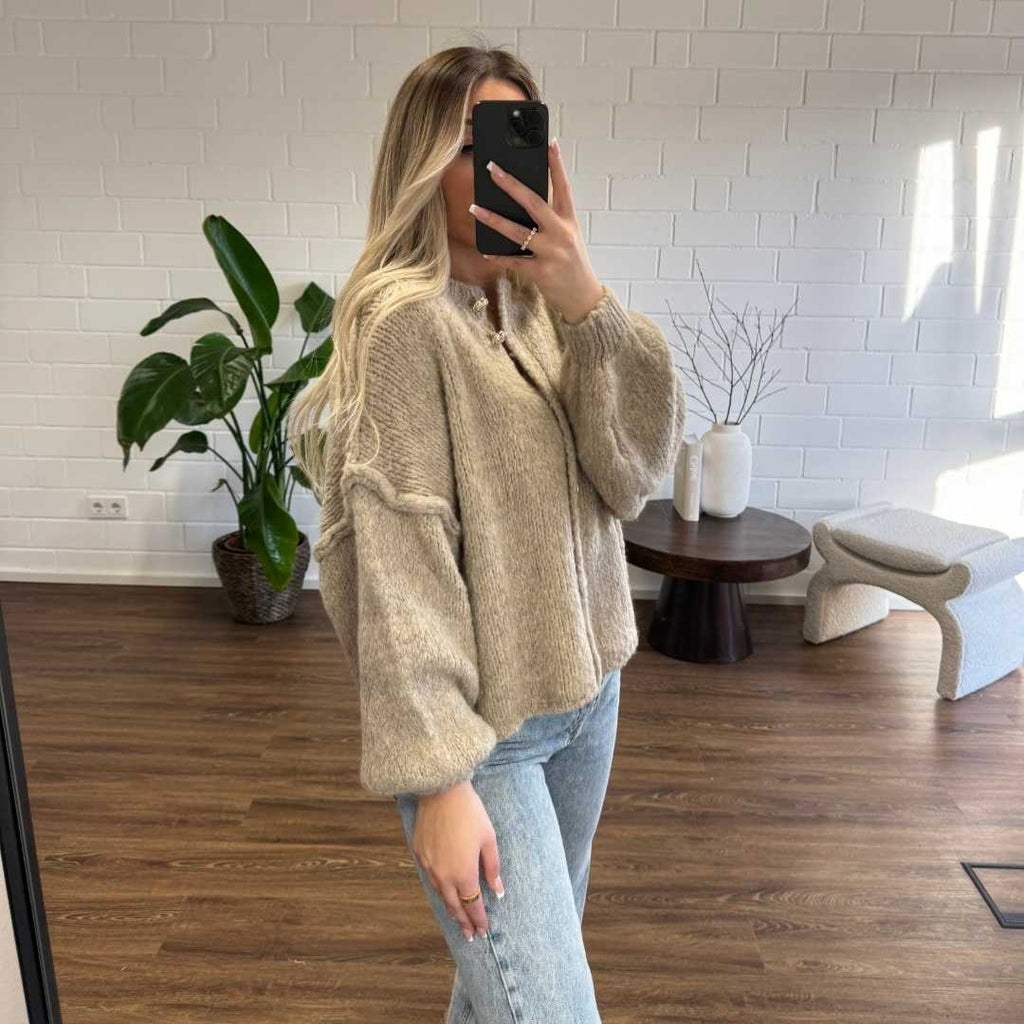 Càrdigan oversize llarg