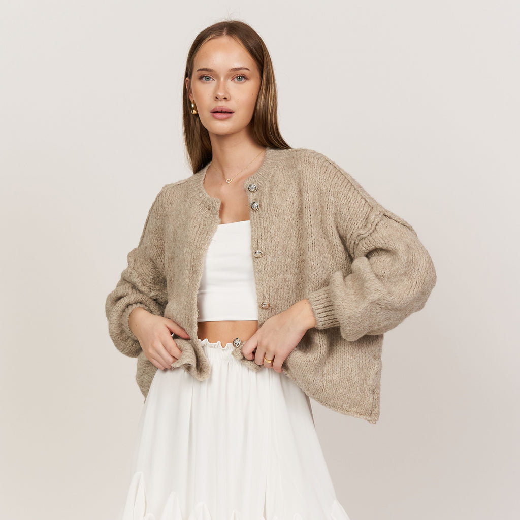 Càrdigan oversize llarg