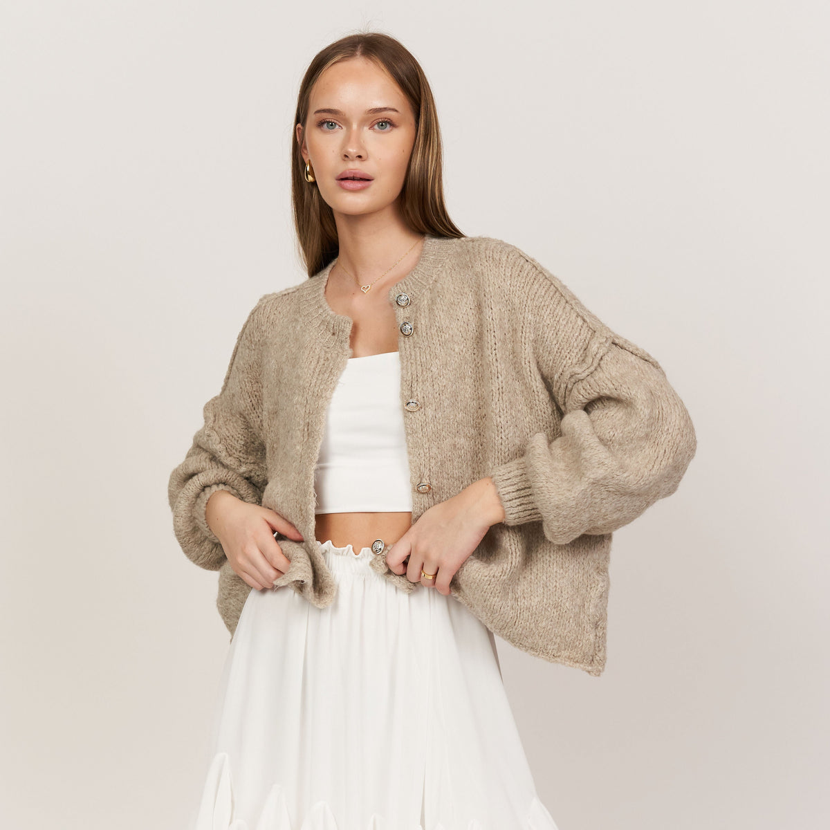 Càrdigan oversize llarg
